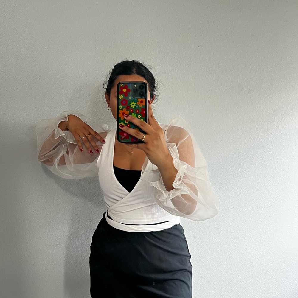 Zara cropped tie top
